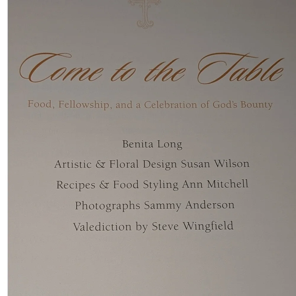 Come to the Table Benita Long Thomas Nelson Christian Cookbook Hardcover 1982